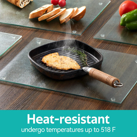 Murrey Home dishwasher-safe glass board for quick, effortless cleanup.