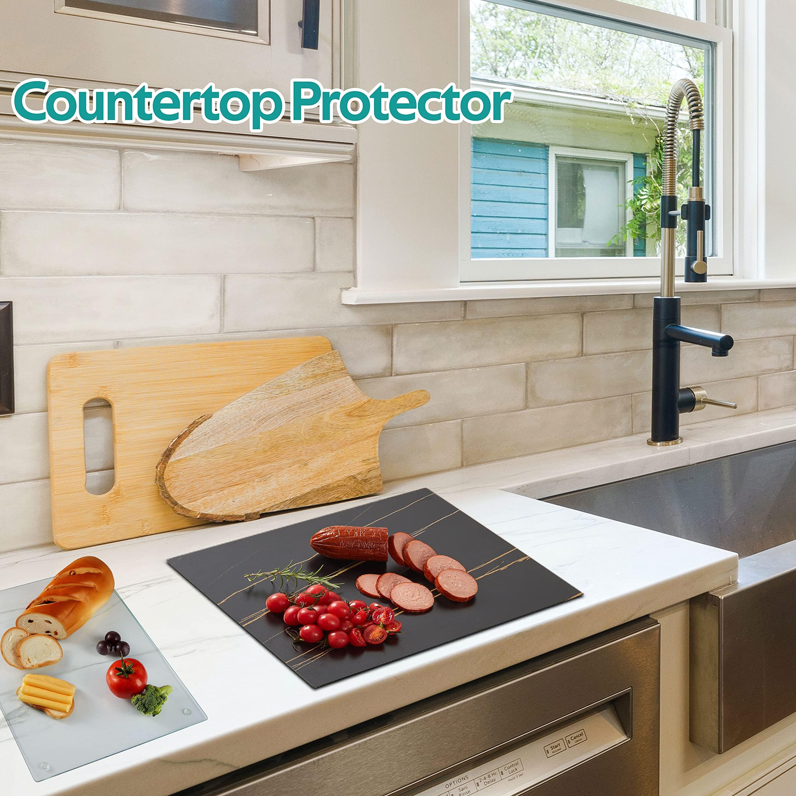 Murrey Home multi-purpose board serves as cutting mat, serving tray, and more.