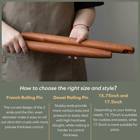 Muso Wood Sapele rolling pin easy to clean and maintain with mineral oil.