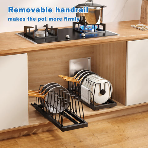 Mustorn ten adjustable dividers tailor slots for pots, pans, and lids