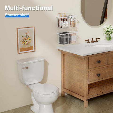Mustorn bathroom lid holders organize bath products and lids.