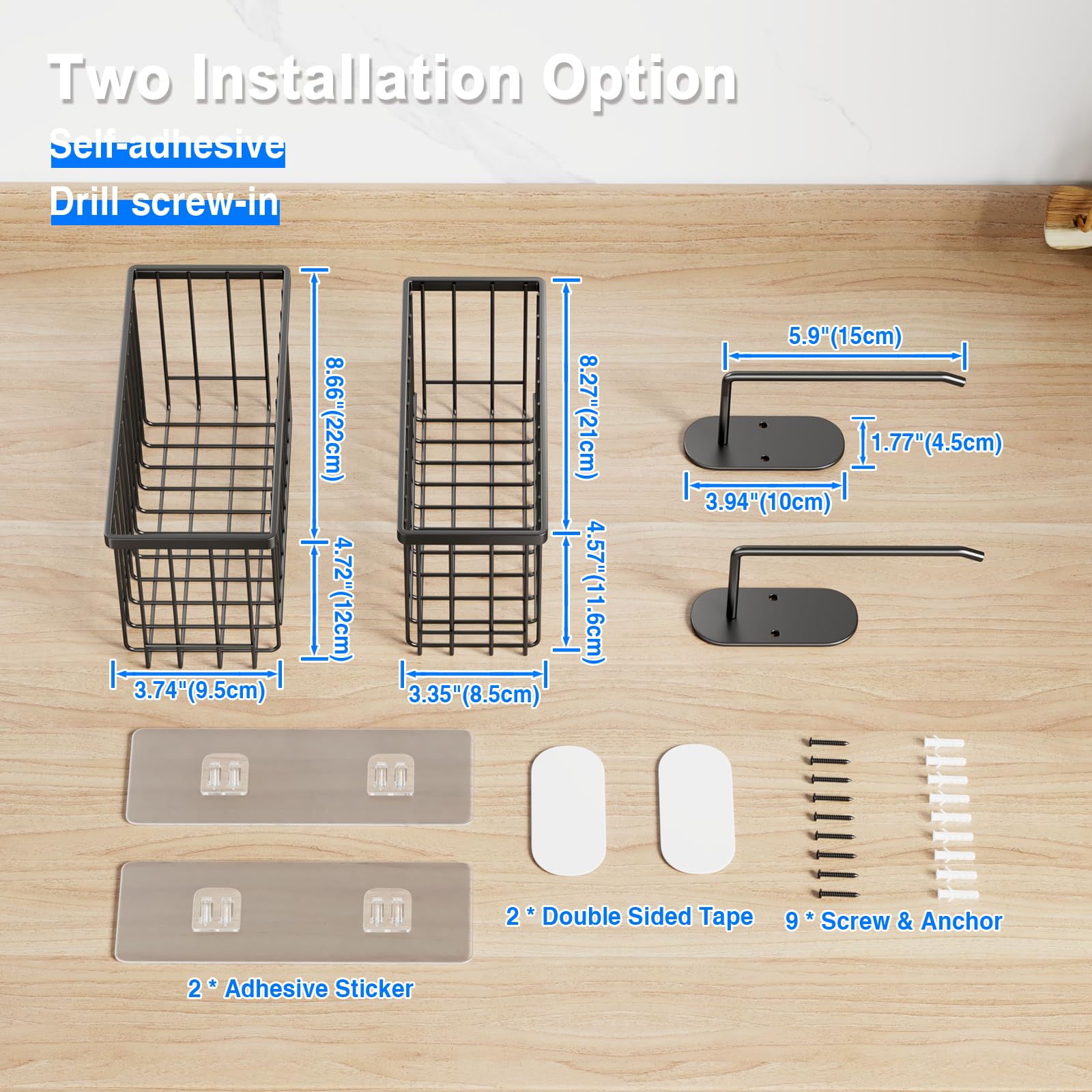 Mustorn carbon steel black finish provides durable, rust-resistant support.