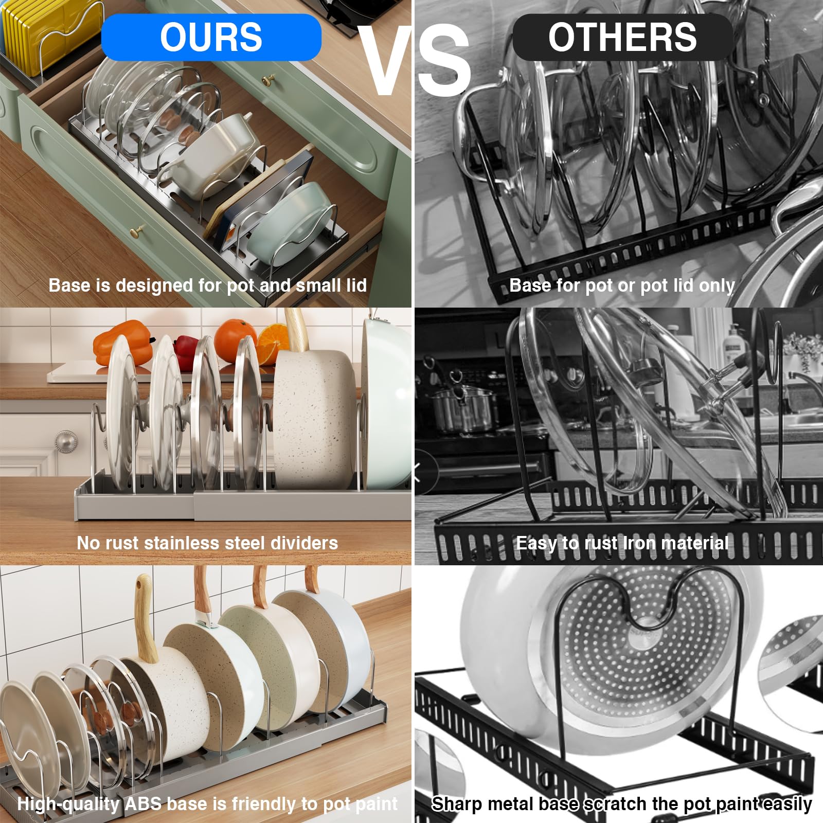 Mustorn quick-assembly lid organizer demonstrates tool-free setup in seconds.