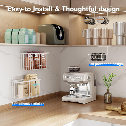 Mustorn spice jar organizer wall mount saves counter space.