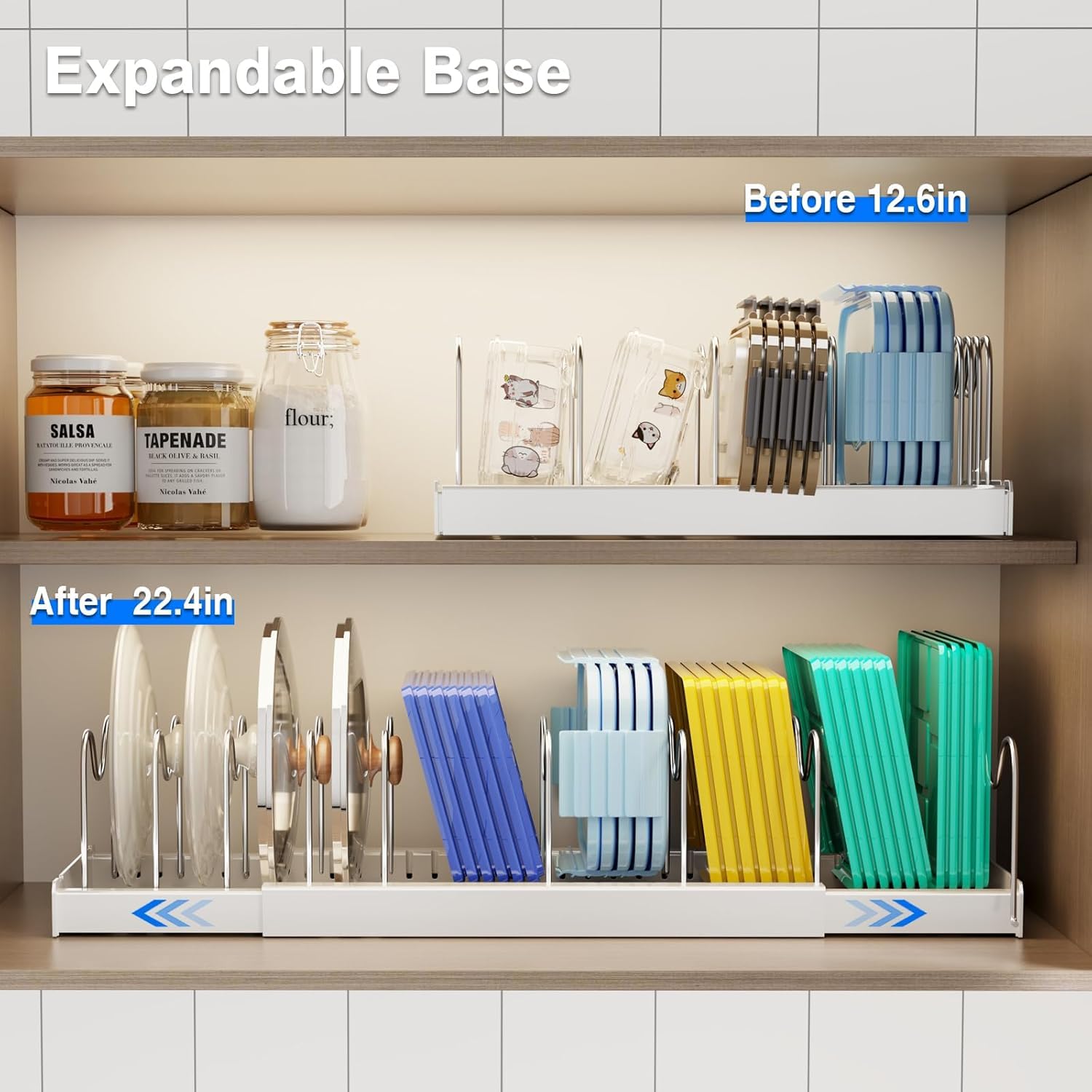 Mustorn adjustable stainless steel dividers offer sturdy, customizable compartments.