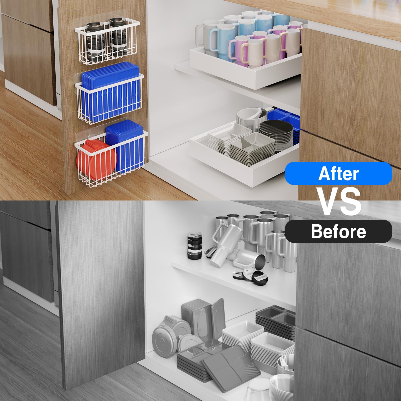 Mustorn storage cup lids organization saves space and clutter.