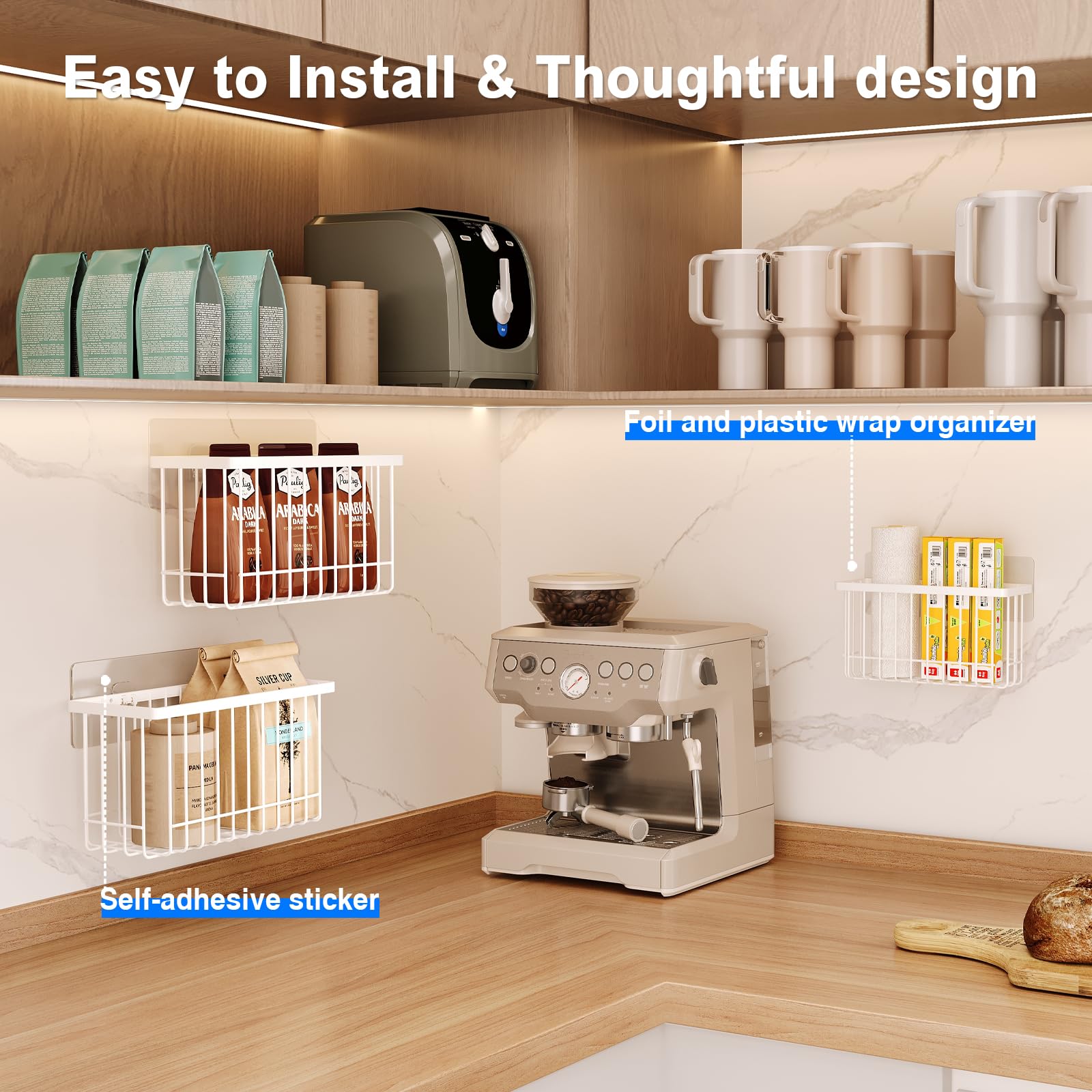 Mustorn tumbler lid organizer keeps cup lids within reach.