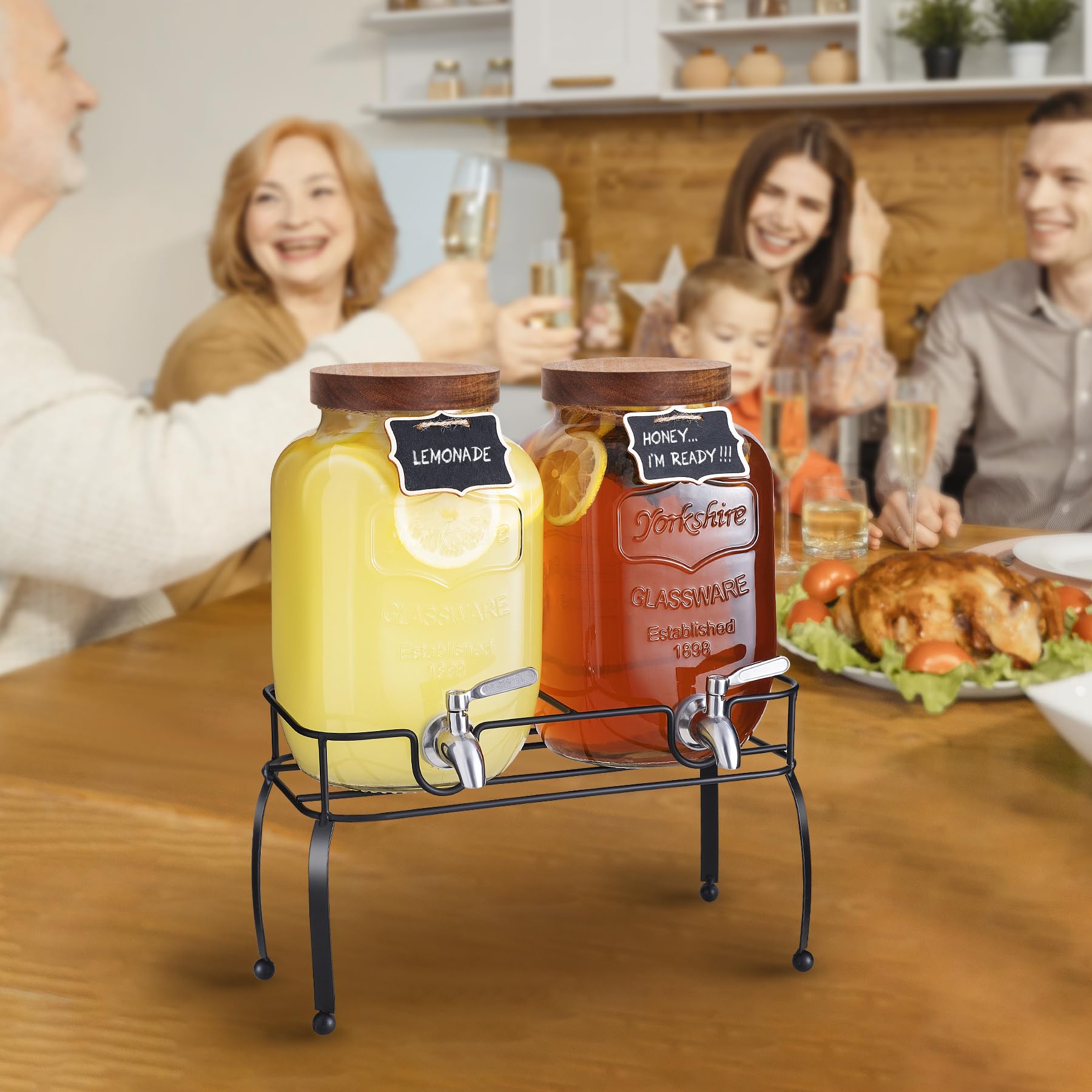 Mustry fridge-friendly dispenser fits neatly for chilled beverages.