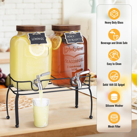 Mustry lemonade dispenser ideal for parties and refreshment stations.