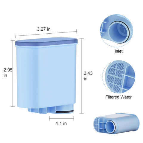 Mutital filter helps reduce limescale buildup in home espresso setups.