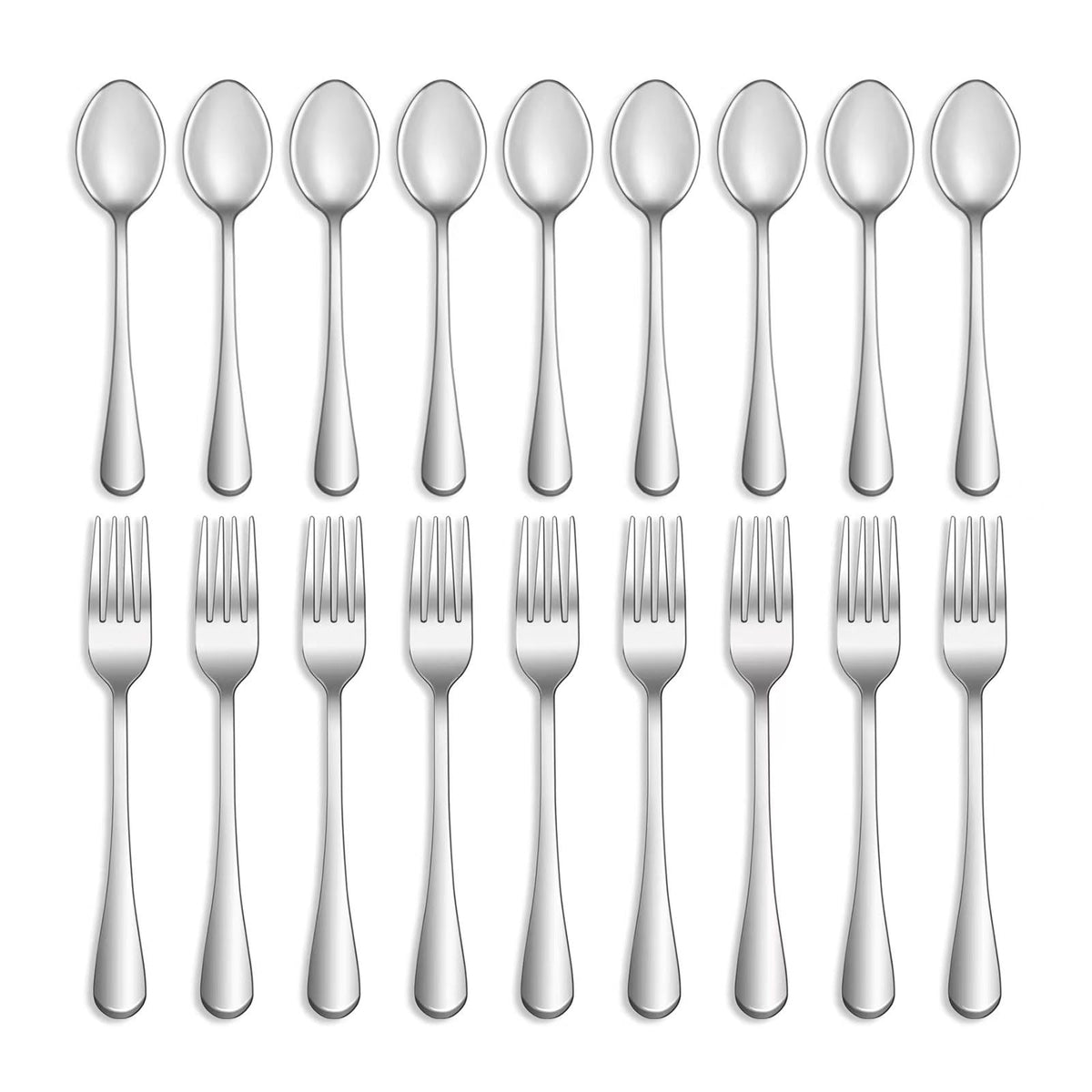 MUTNITT 24-pcs flatware set with forks and spoons for everyday dining