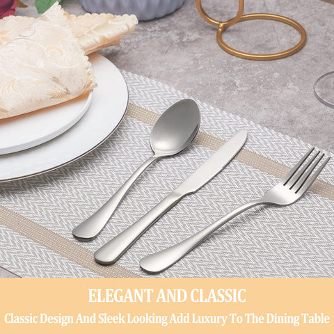 MUTNITT 60-piece silverware set polished finish and safety edges