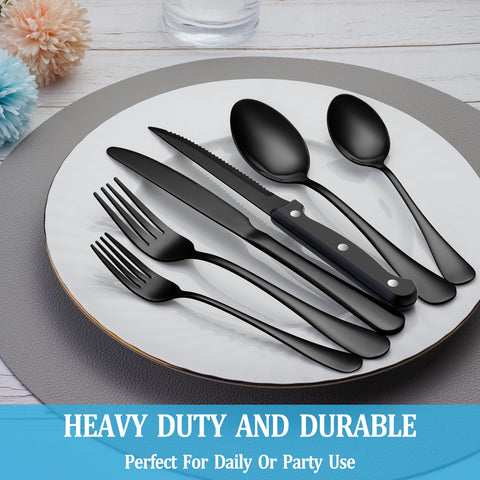 MUTNITT flatware set durable stainless steel resists rust and wear