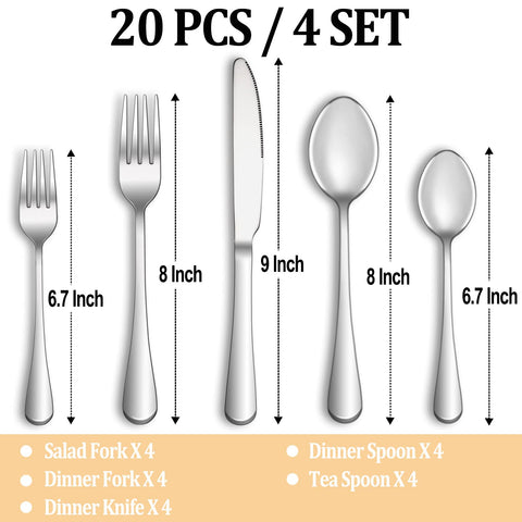 MUTNITT dinner forks spoons and knives for versatile table settings.