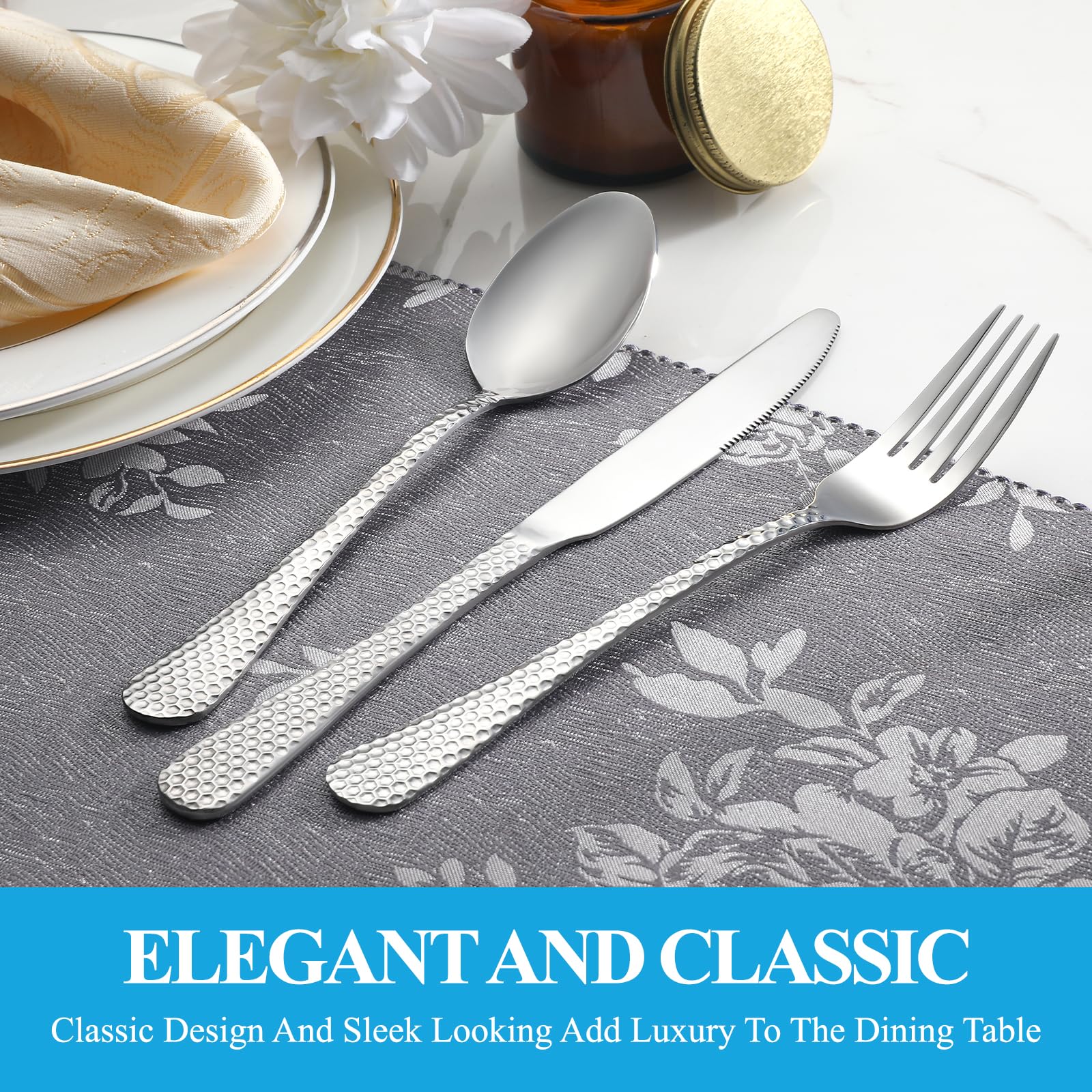 MUTNITT flatware on table demonstrates versatile use for everyday meals and celebrations.