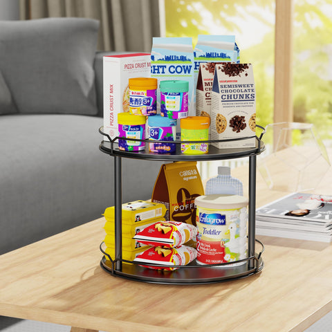 MUTUALUS cabinet bathroom storage-rotator keeps items secure and accessible.