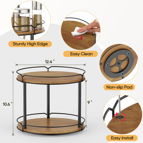 MUTUALUS kitchen-counter-wood-spice-holder enhances countertop organization.