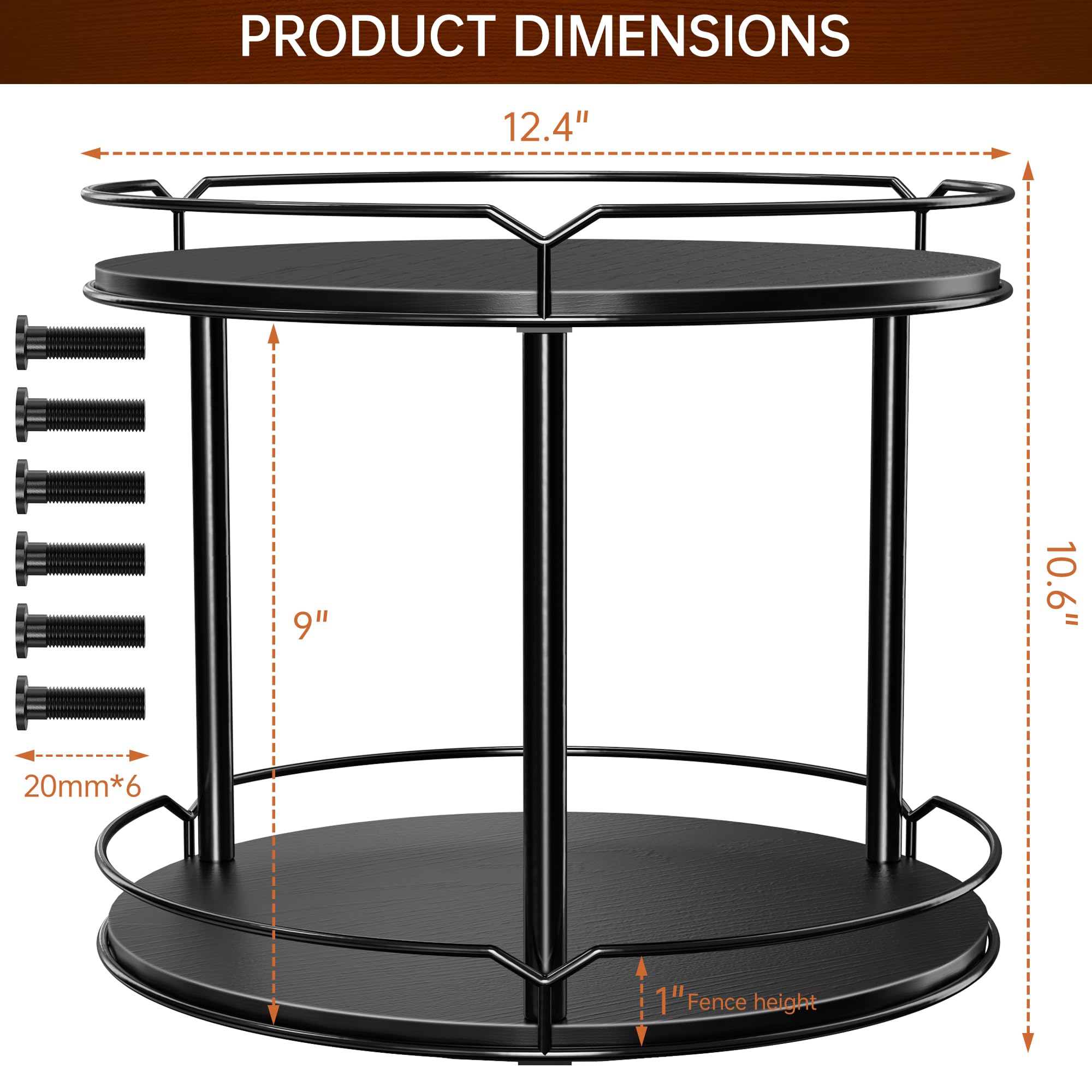 MUTUALUS rotating spice rack helps organize pantry storage for quick use.