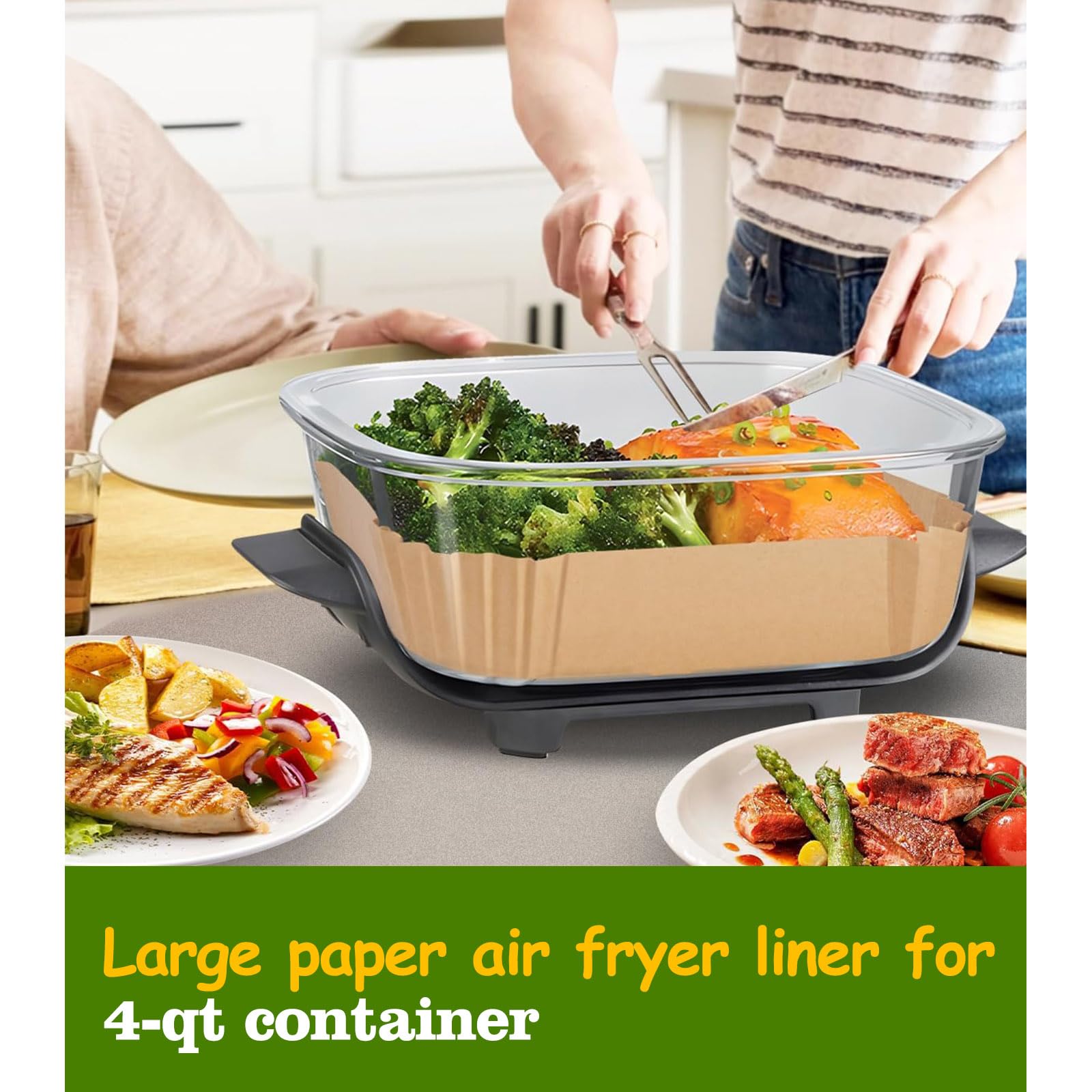 Mutvle easy-cleanup liners lift out easily for mess-free disposal.