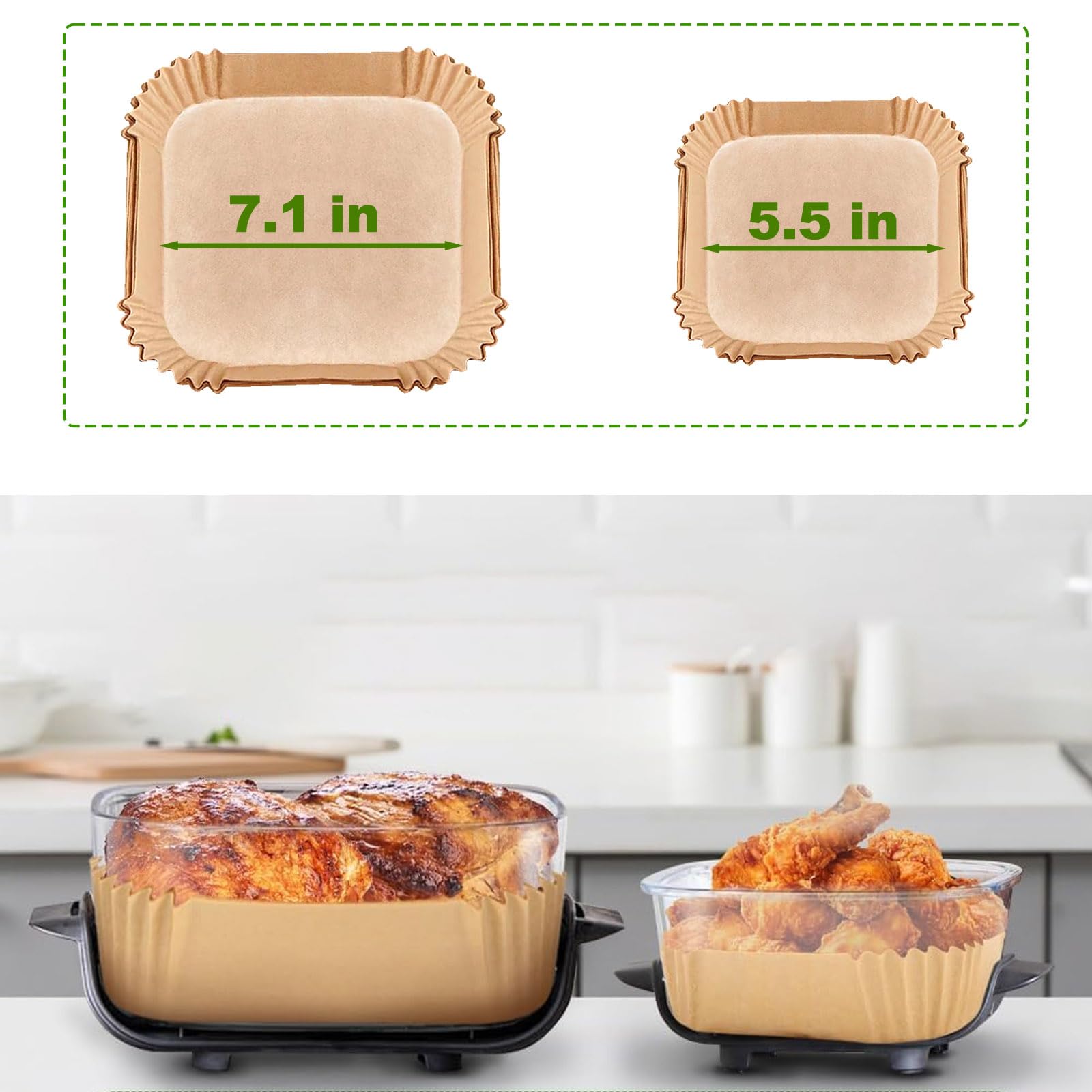Mutvle Ninja Crispi liners feature non-stick design for quick transfer and easy cleanup.