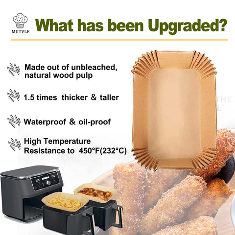 Mutvle Ninja dual-basket liner rectangle supports quick, clean meals