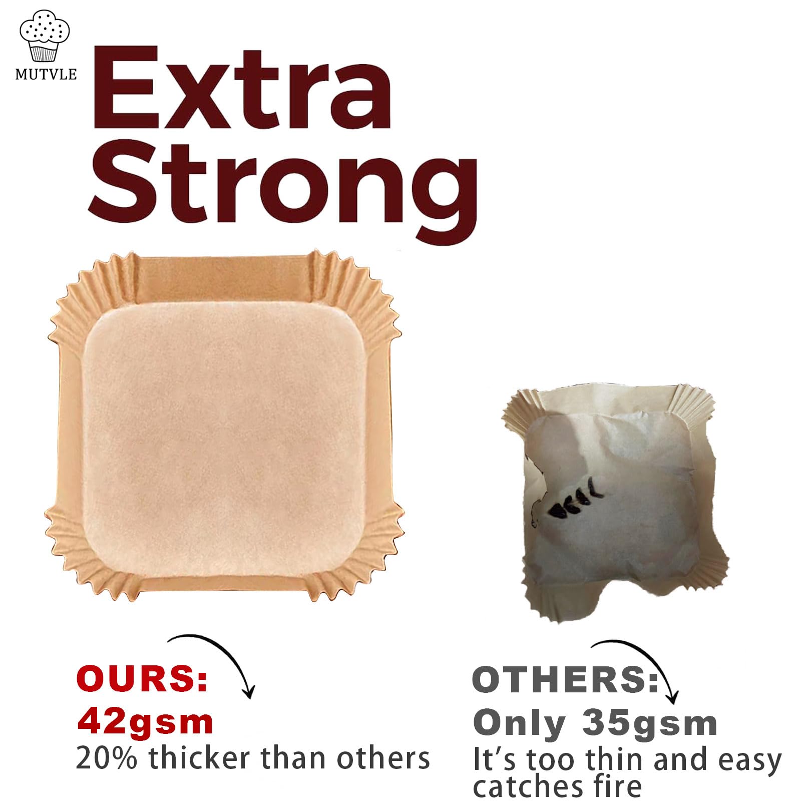Mutvle oilproof waterproof parchment liner protects fryer from leaks