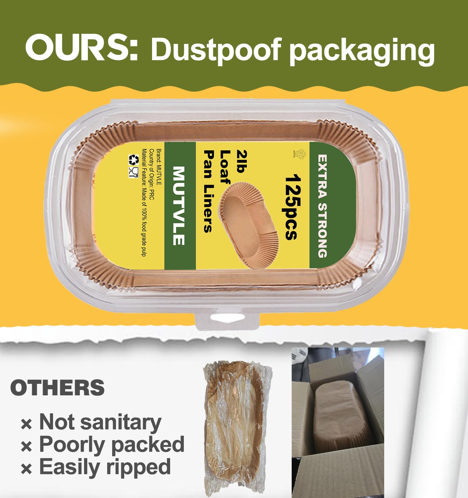 mutvle 150-pack provides ample supply for daily baking and replacements.