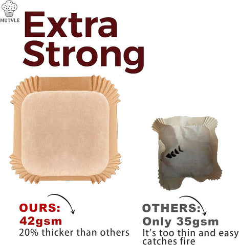 Mutvle unbleached wood pulp liner supports natural cooking.