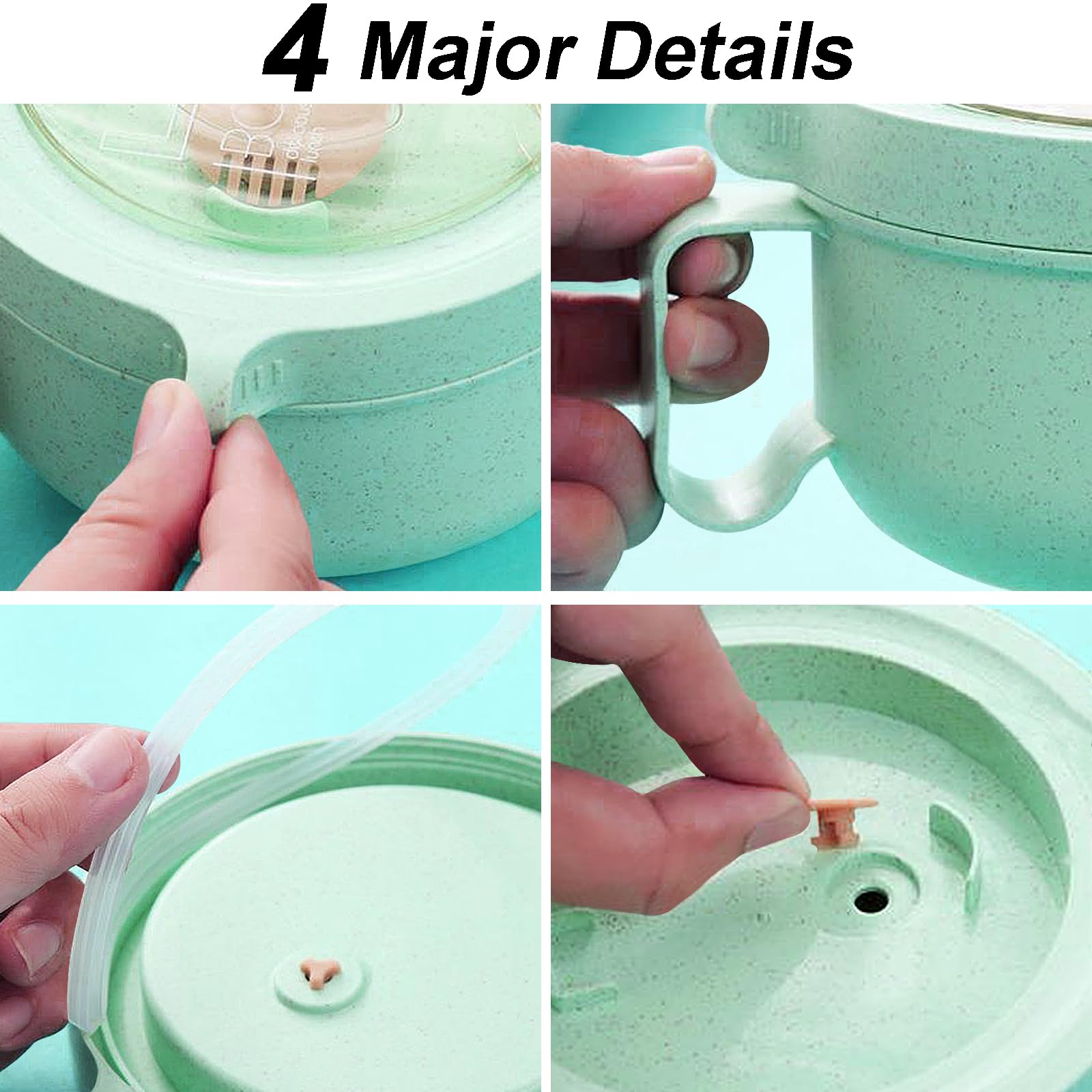 MUUBOOX pink wheat straw bowl ideal for picnics