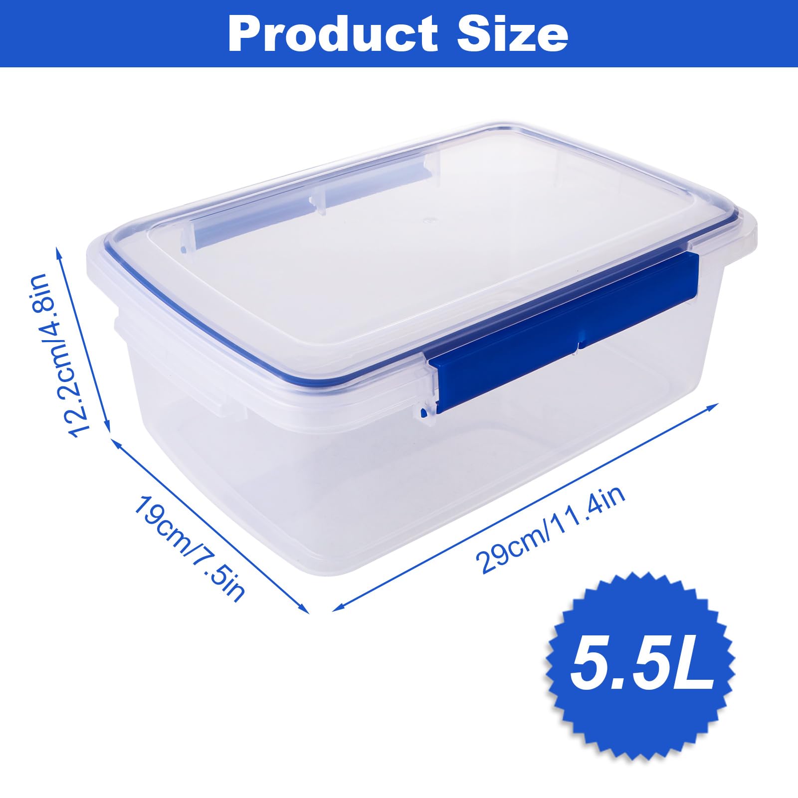 MUXHEL bread storage container with airtight seal preserves homemade bread