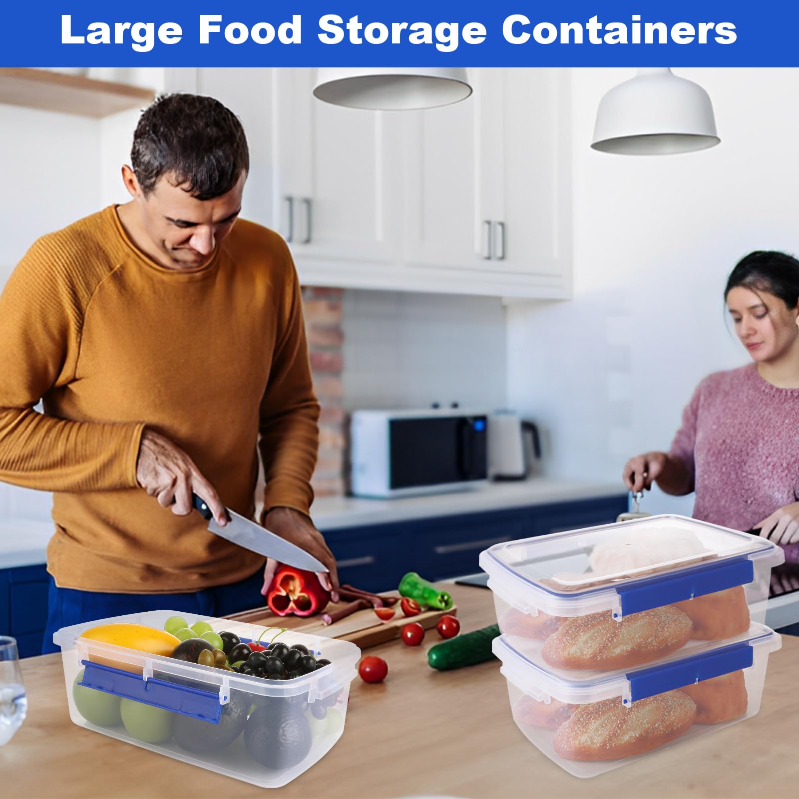 MUXHEL freezer-safe container preserves batch-prepped ingredients for later