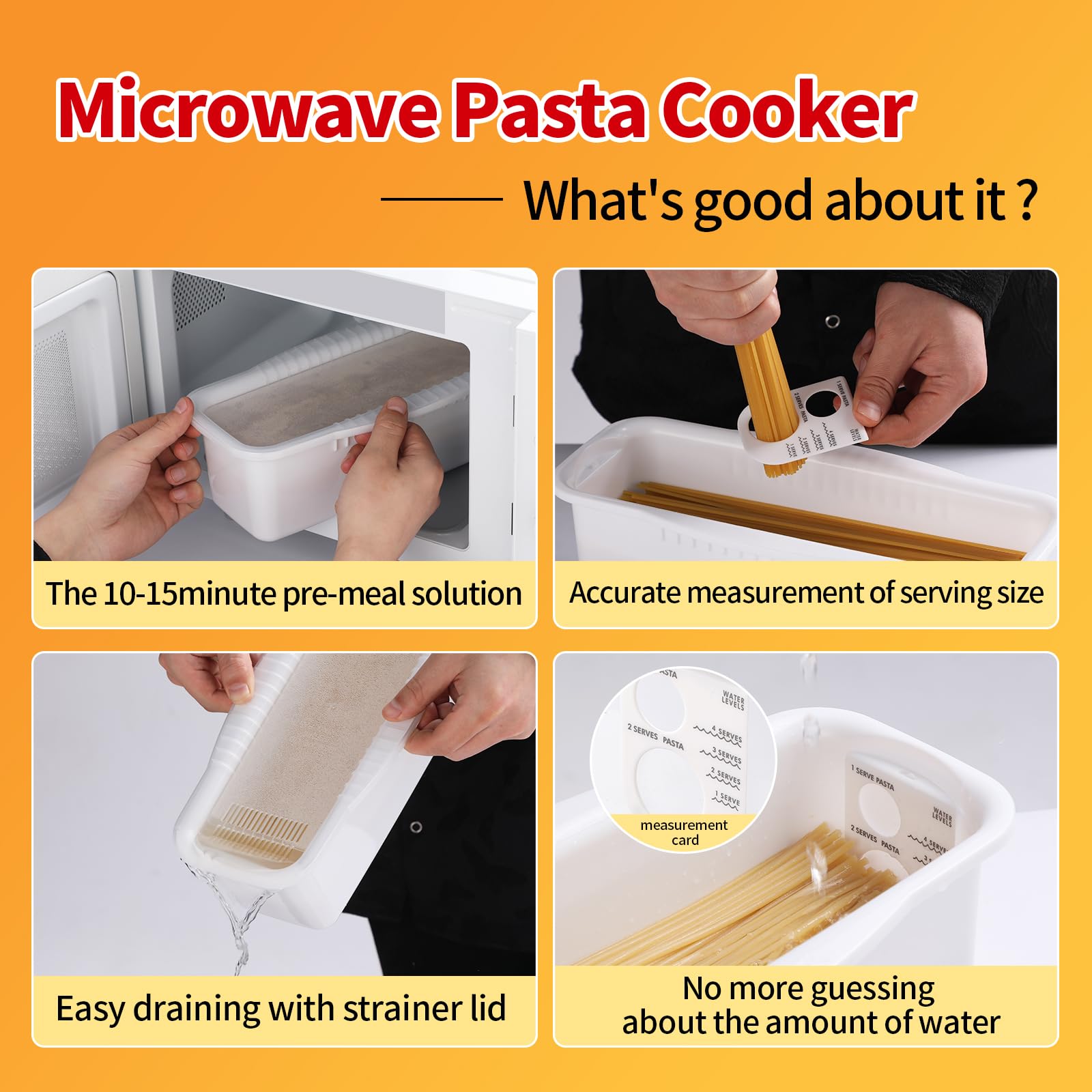 MUXIUNT water-to-pasta measurement card ensures perfect portions