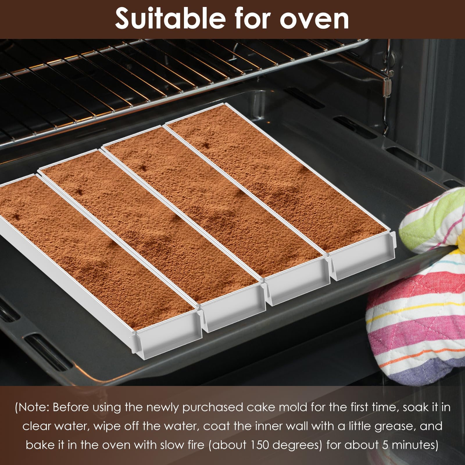 Muyoka aluminium alloy oven-safe bakeware withstands high temperatures for reliable results