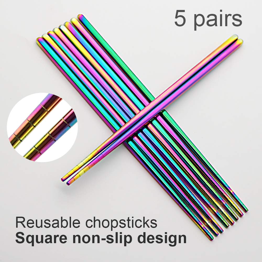 MUYOS lightweight rainbow chopsticks add elegance to Asian-style dinners and parties.