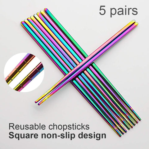 MUYOS lightweight rainbow chopsticks add elegance to Asian-style dinners and parties.