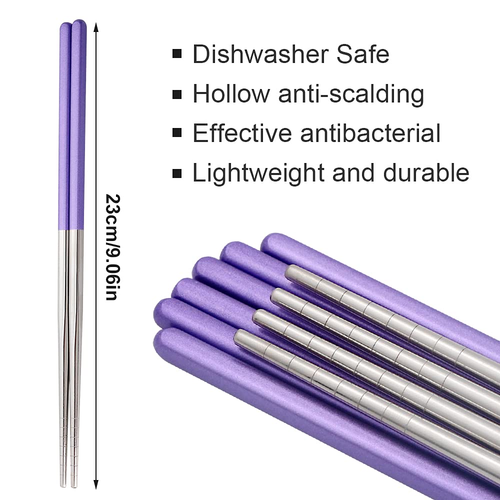 MUYOS SUS304 food-grade stainless steel chopsticks ensure durable, flavor-free meals.