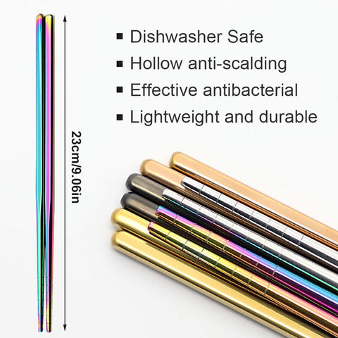 MUYOS SUS304 reusable chopsticks prevent metallic aftertaste and promote sustainable dining