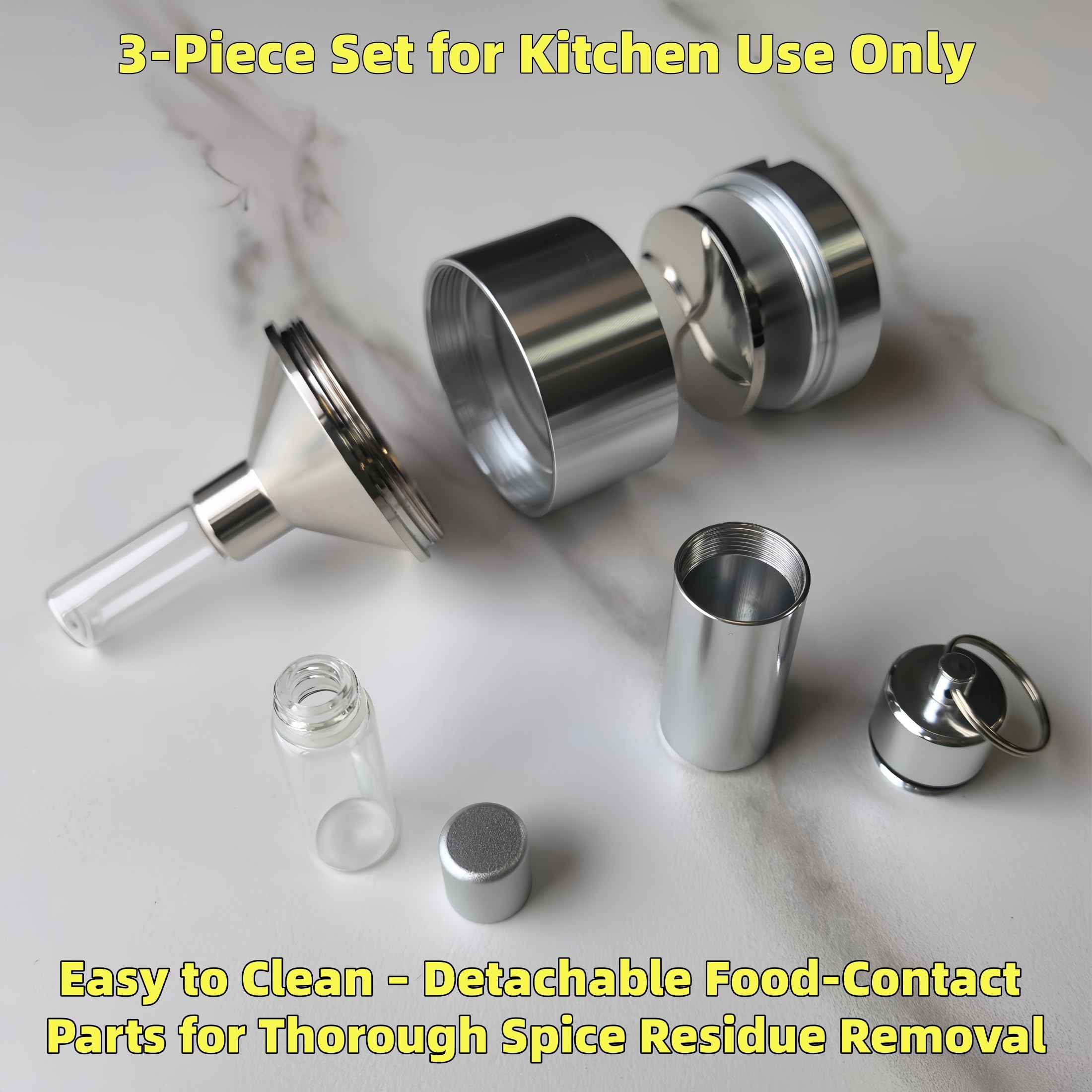 MuYuDaDi spice grinder on kitchen counter ready for spice prep