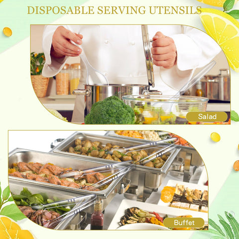 Mwellewm 10in serving spoons shown for large portions and salads