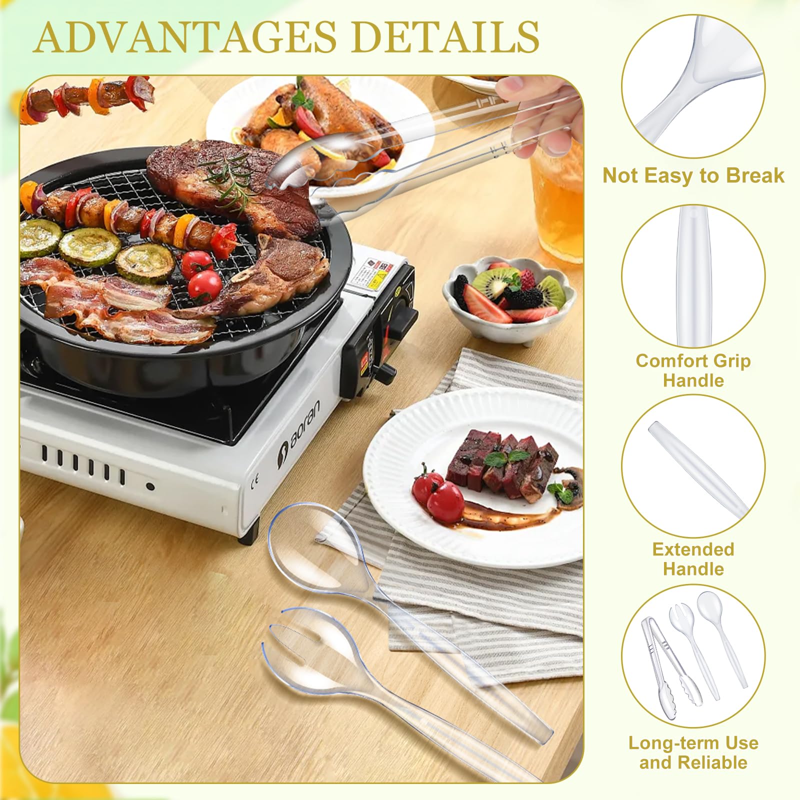 Mwellewm 10in slotted spoons ideal for noodles and salads