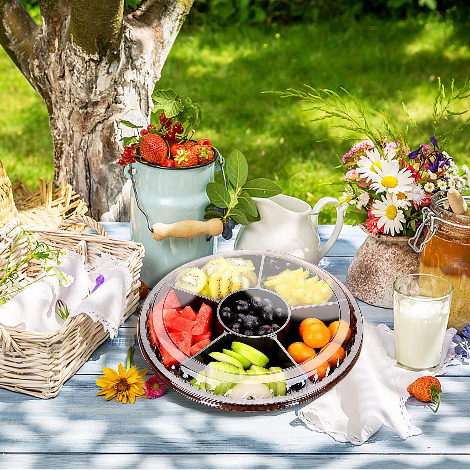 mwellewm portable food tray easy to carry in bags or boxes