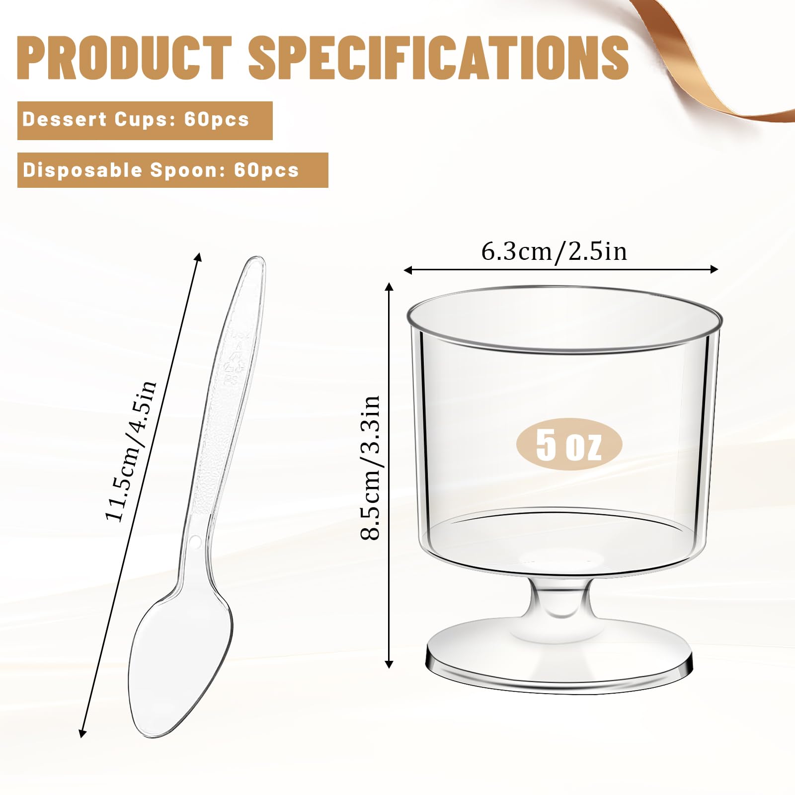 mwellewm clear plastic dessert cups showcasing desserts clearly