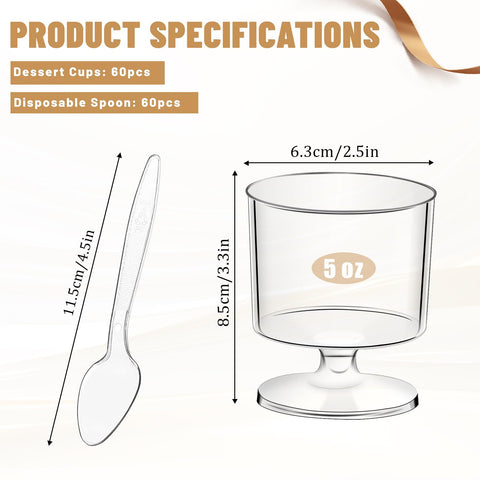 mwellewm clear plastic dessert cups showcasing desserts clearly