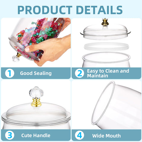 mwellewm clear plastic jars with glass like shine and durability