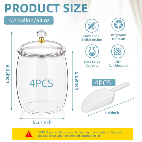 mwellewm cookie jar half gallon airtight lid preserves freshness