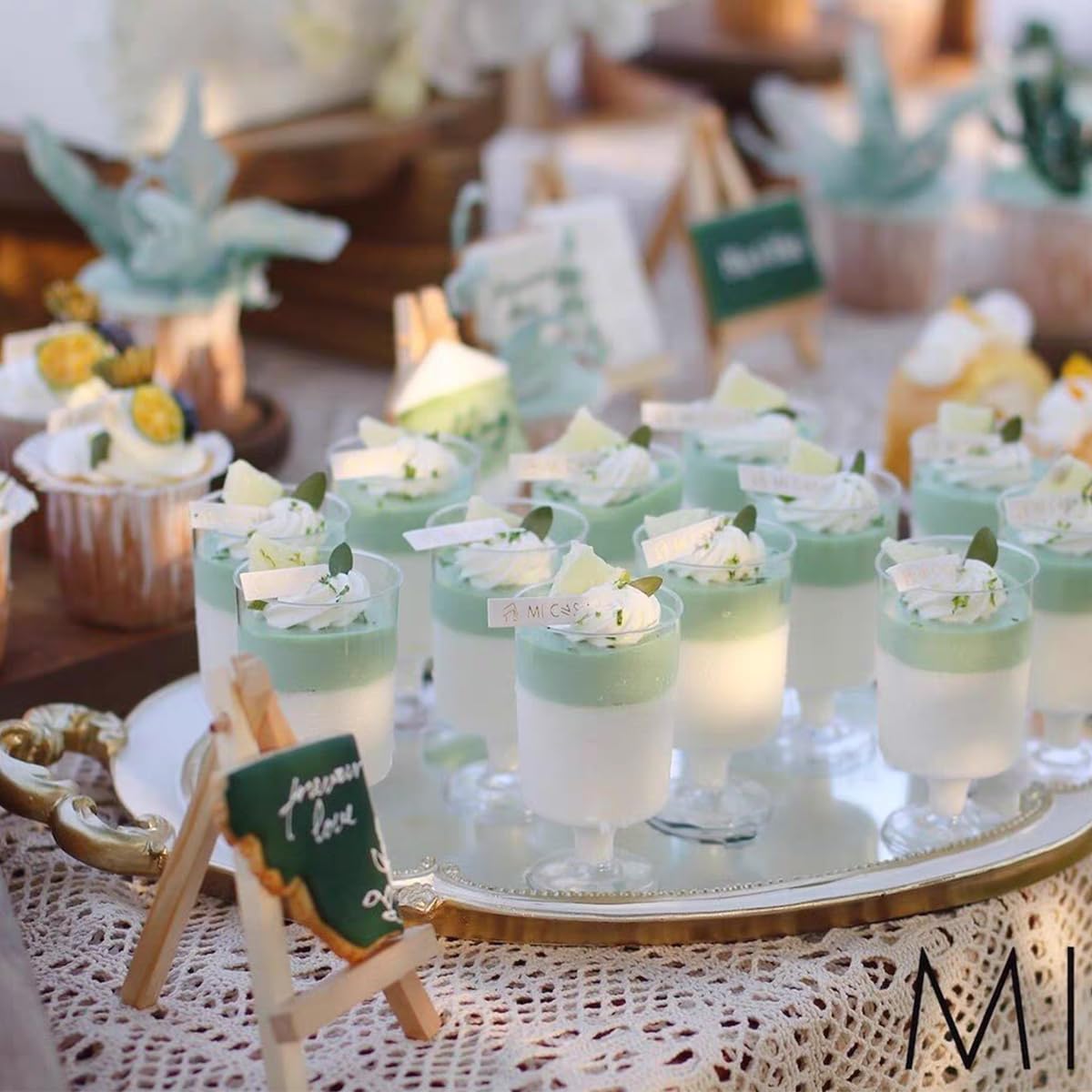 mwellewm dessert shooter cups with 5 oz capacity for stylish tasting
