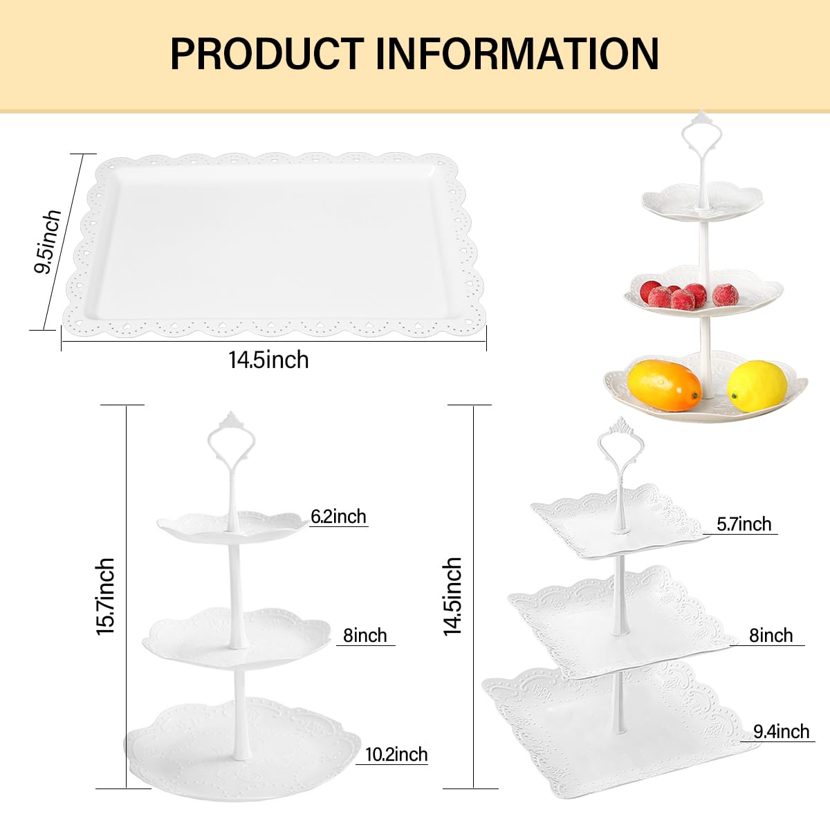 mwellewm dessert tray stackable, easy to expand for larger displays.