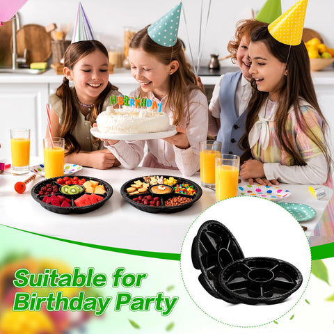 mwellewm disposable plastic tray offers convenient party serving and easy cleanup