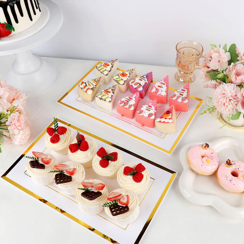 Mwellewm fruit and dessert display tray in white for events or home use