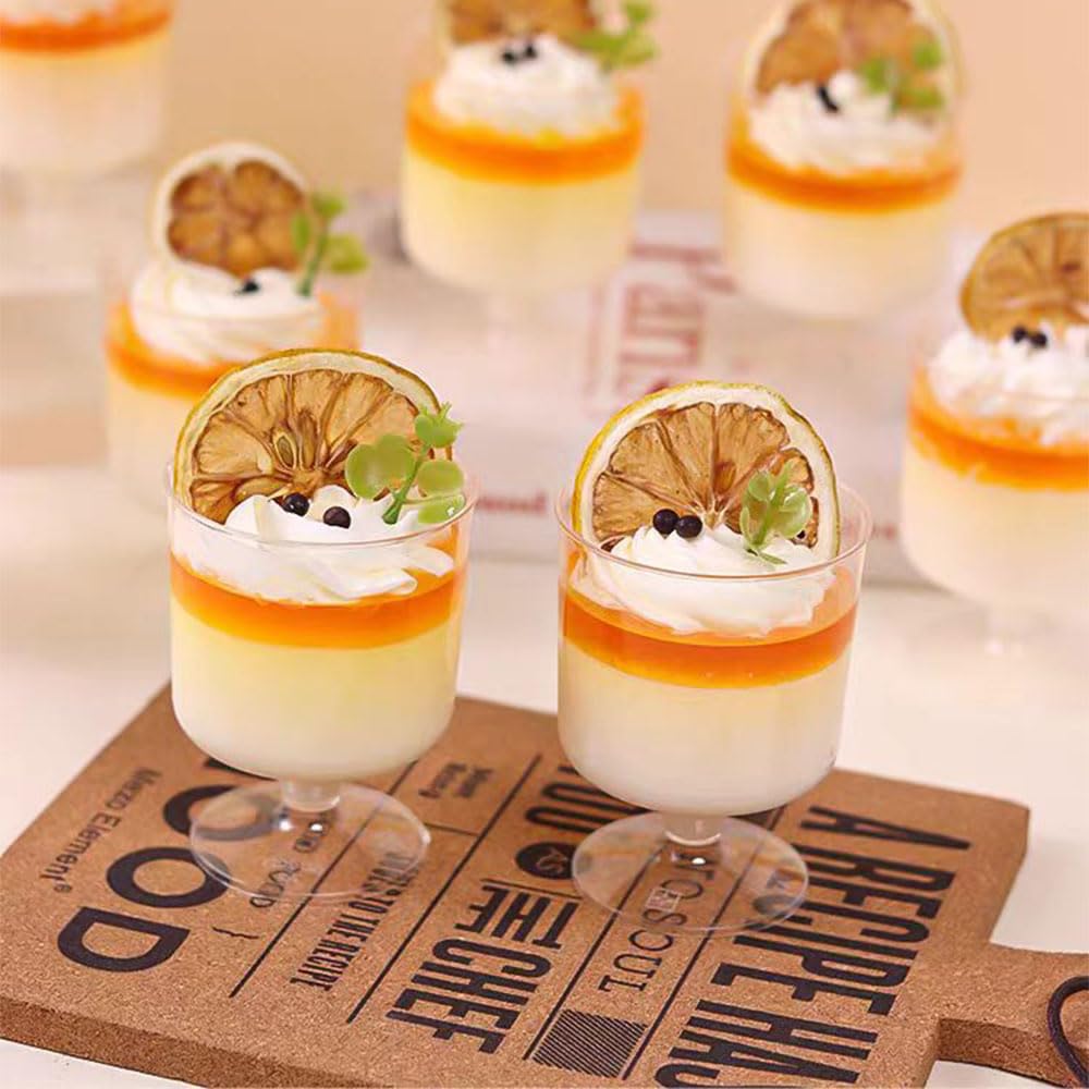 mwellewm mini clear dessert cups for stylish individual servings